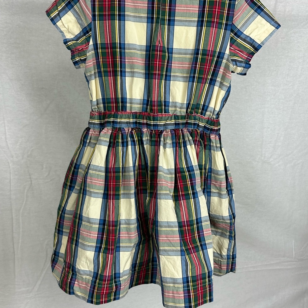 CrewCut Plaid Multicolor Kids Dress 4T EUC - Picture 4 of 4